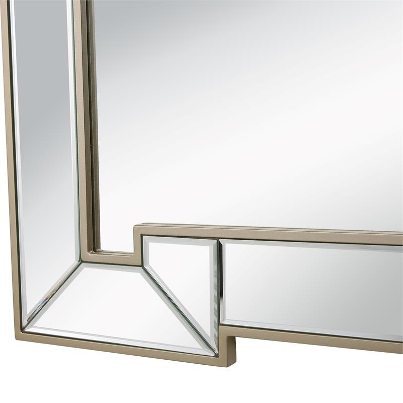 Camden Isle Pinnacle Wall Mirror with Glass in Gold Finish