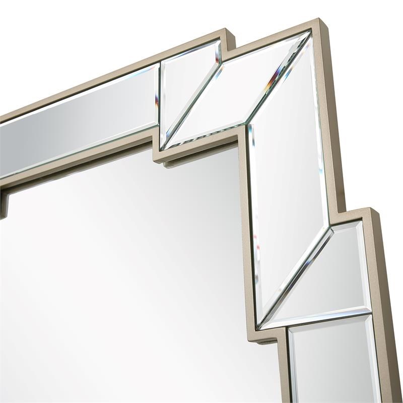 Camden Isle Pinnacle Wall Mirror with Glass in Gold Finish
