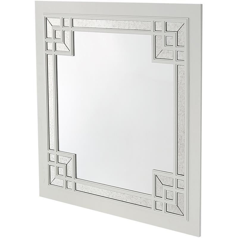 Camden Isle Dynasty Wall Mirror with Glass in White Finish