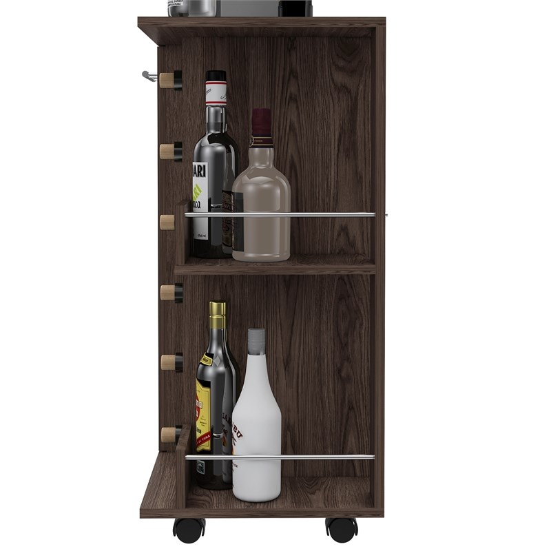 Bar Cart in Weathered Oak Homesquare