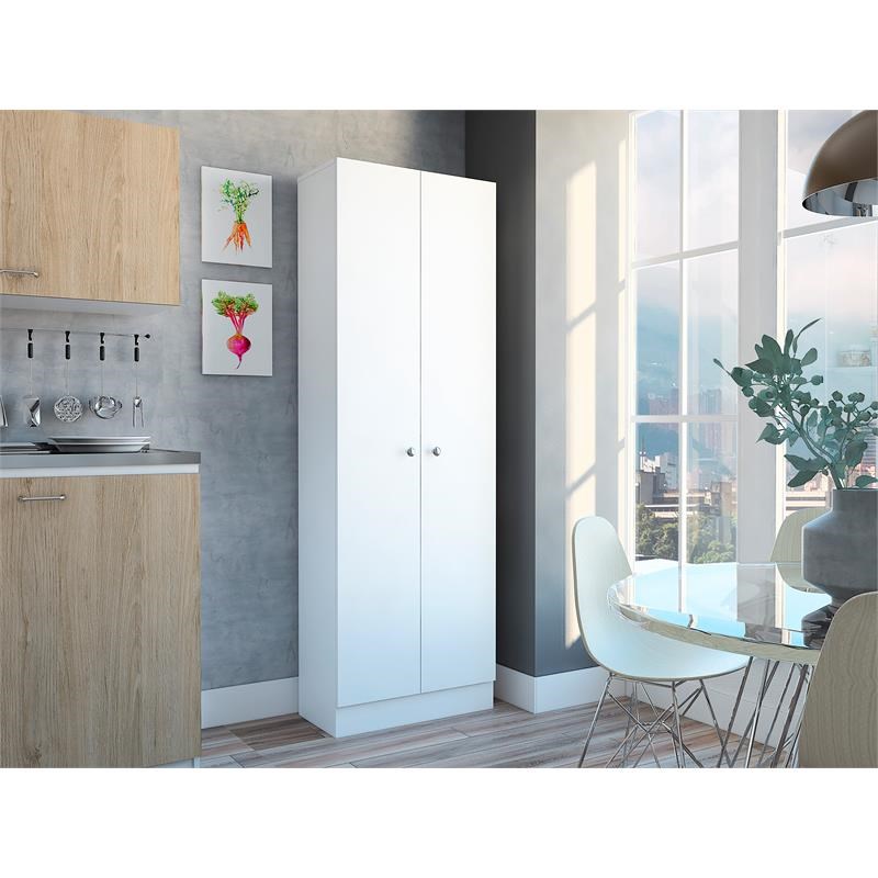 Multi Storage Pantry Cabinet in White