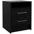 Tuhome Furniture Black Wengue Contemporary Engineered Wood Eter Nightstand