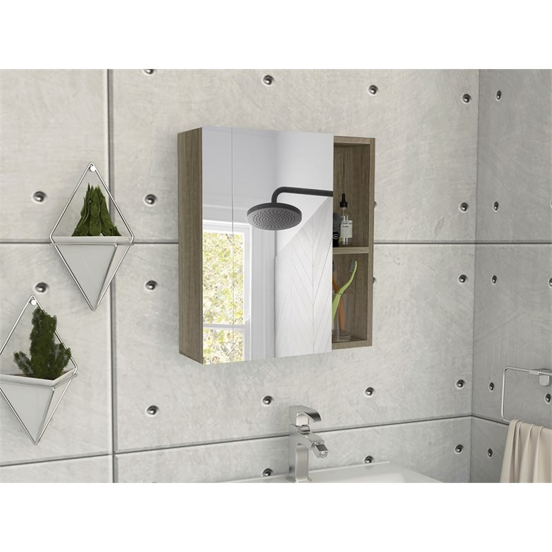 Tuhome Labelle Medicine with Mirror Weathered Oak Homesquare