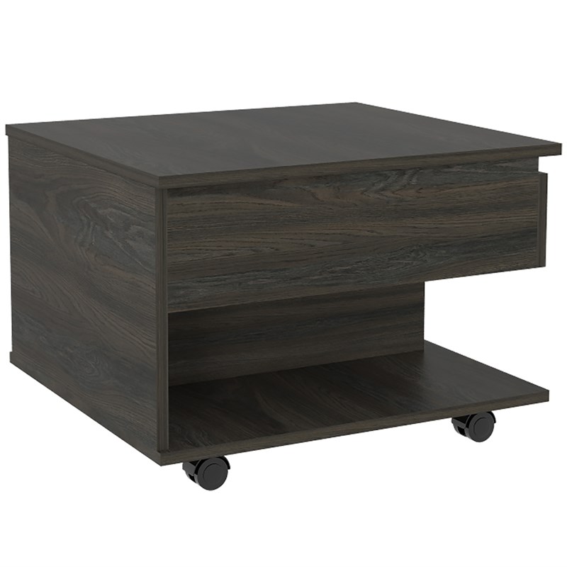 Tuhome Furniture Luanda  Lift Top Coffee Table with Casters in Espresso - Carbon