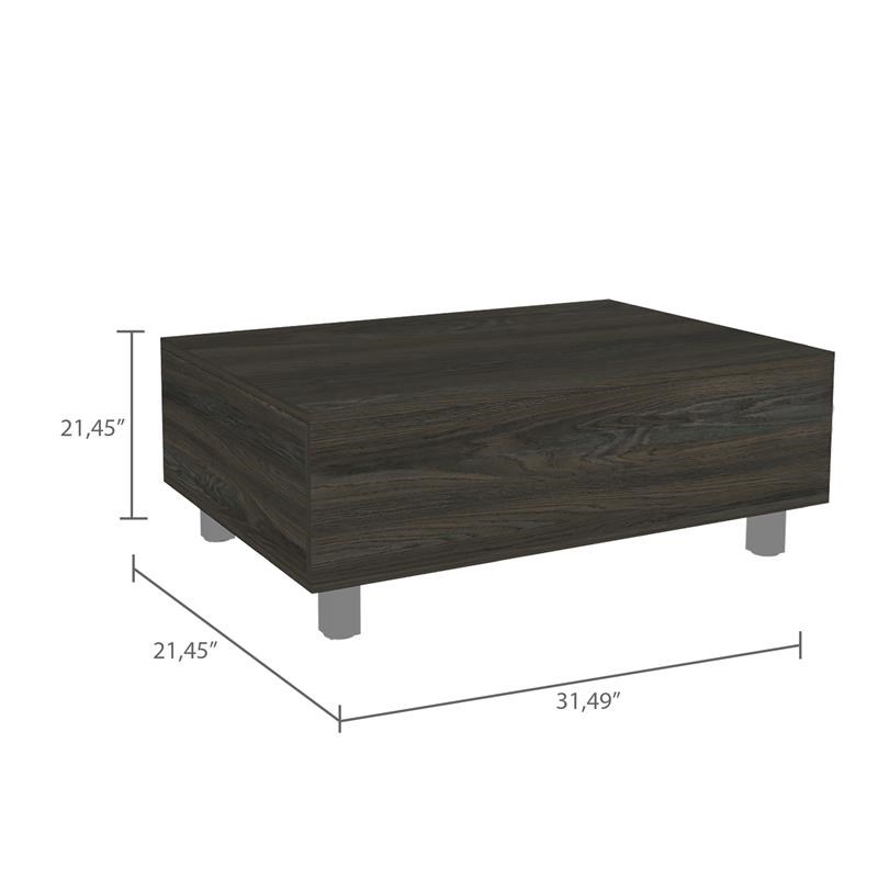 Tuhome Furniture Gambia Lift Top Coffee Table in Espresso Homesquare