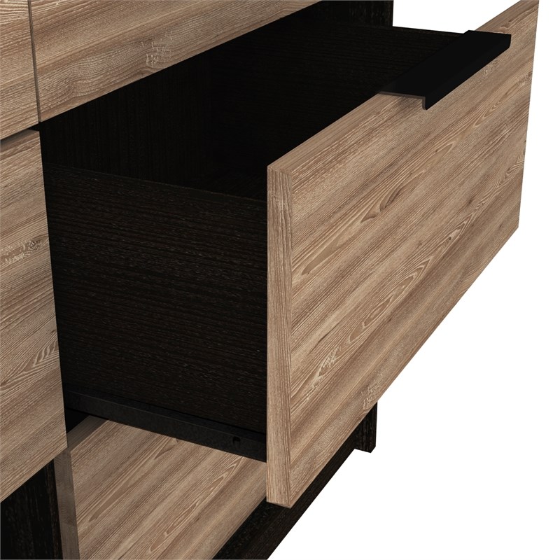 TUHOME Kaia Modern 4 Drawer Dresser In Black-Pine