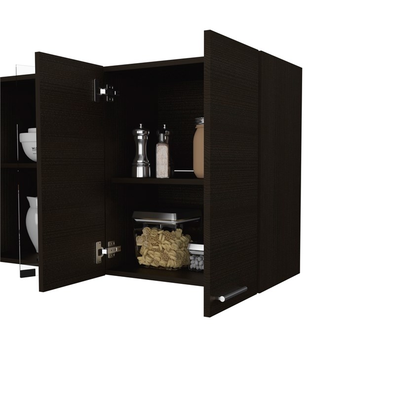 Tuhome Black Modern Engineered Wood Superior 150 Wall Cabinet