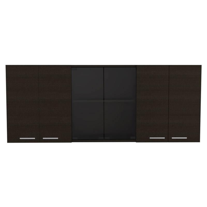 Tuhome Black Modern Engineered Wood Superior 150 Wall Cabinet