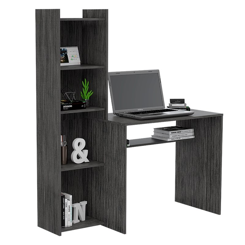 Tuhome Modern Engineered Wood Charcoal Napoli Computer Desk