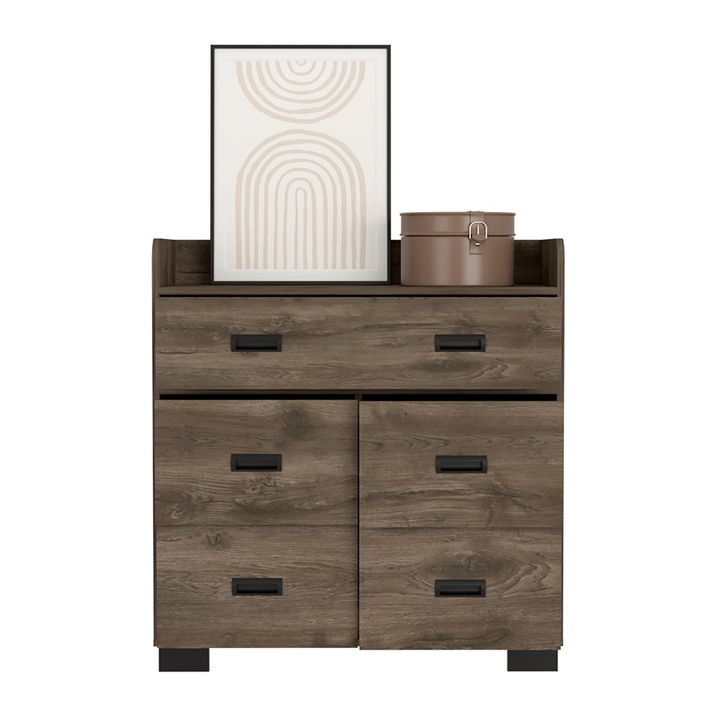 TUHOME Alyn Dresser - Dark Brown Engineered Wood - For Bedroom