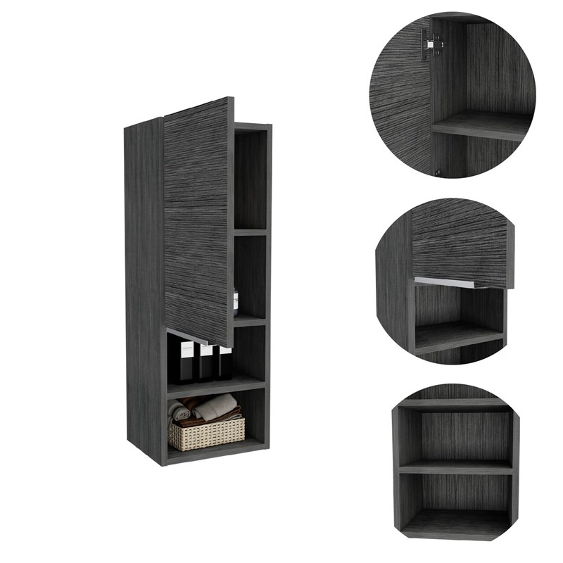 TUHOME Mila Bathroom Cabinet - Ash Engineered Wood - For Bathroom