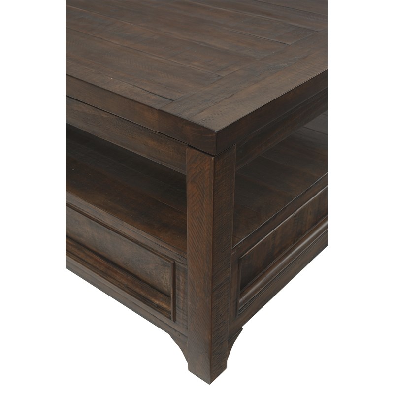 Martin Svensson Home Lisbon Solid Wood Two Drawer Lift-Top Coffee Table Espresso