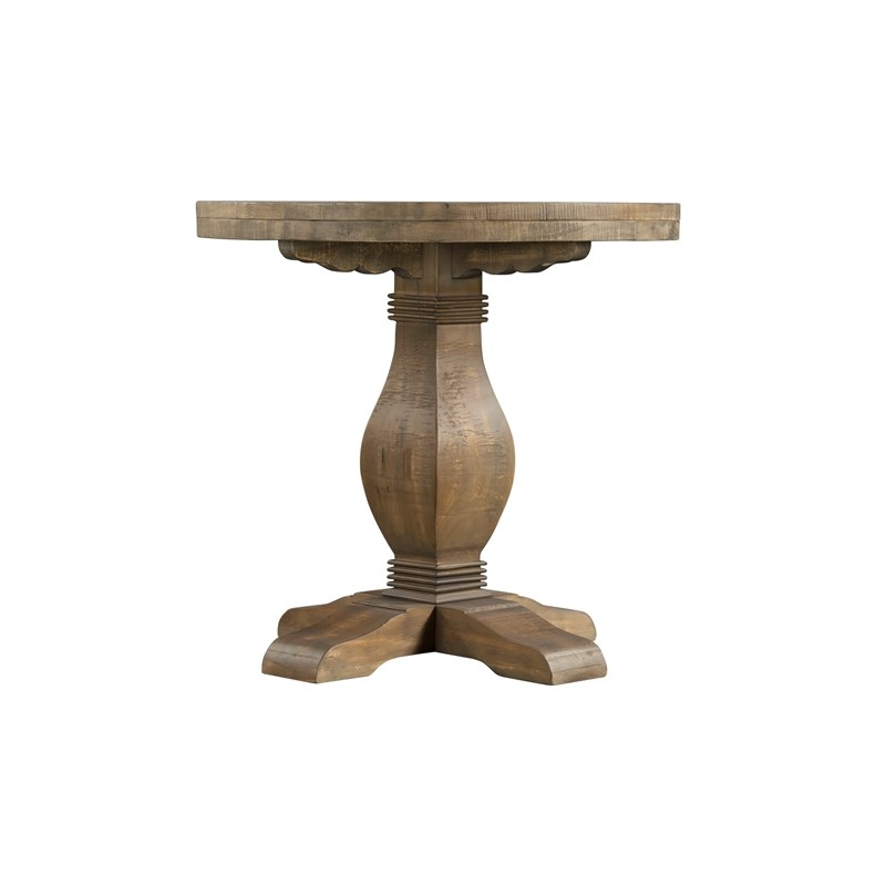 Martin Svensson Home Napa Solid Wood Round End Table Reclaimed Natural Brown
