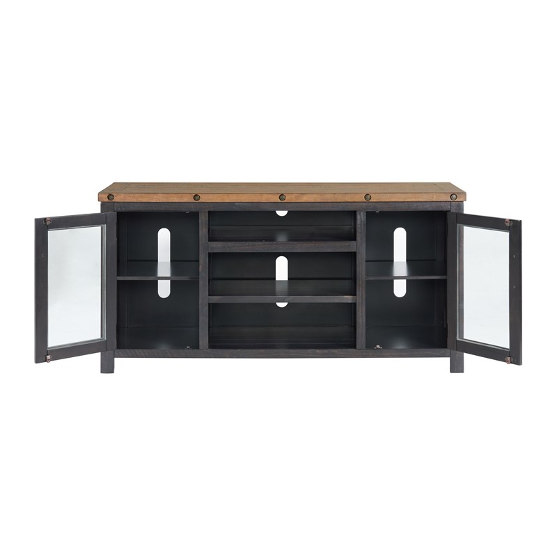 Martin Svensson Home Bolton 65" TV Stand Black Stain and Natural