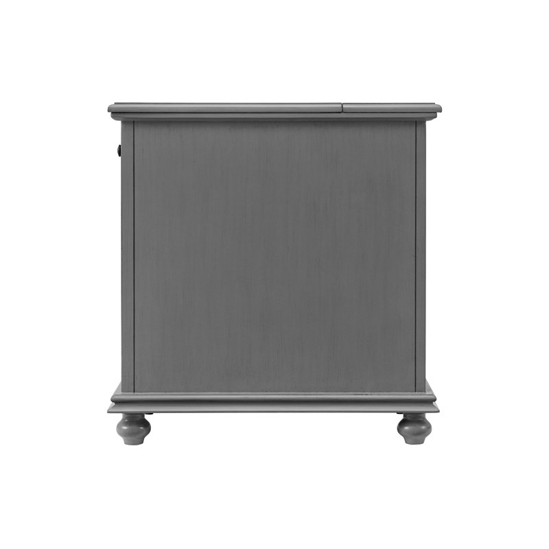 Martin Svensson Home Elegant Chairside Table with Power Gray