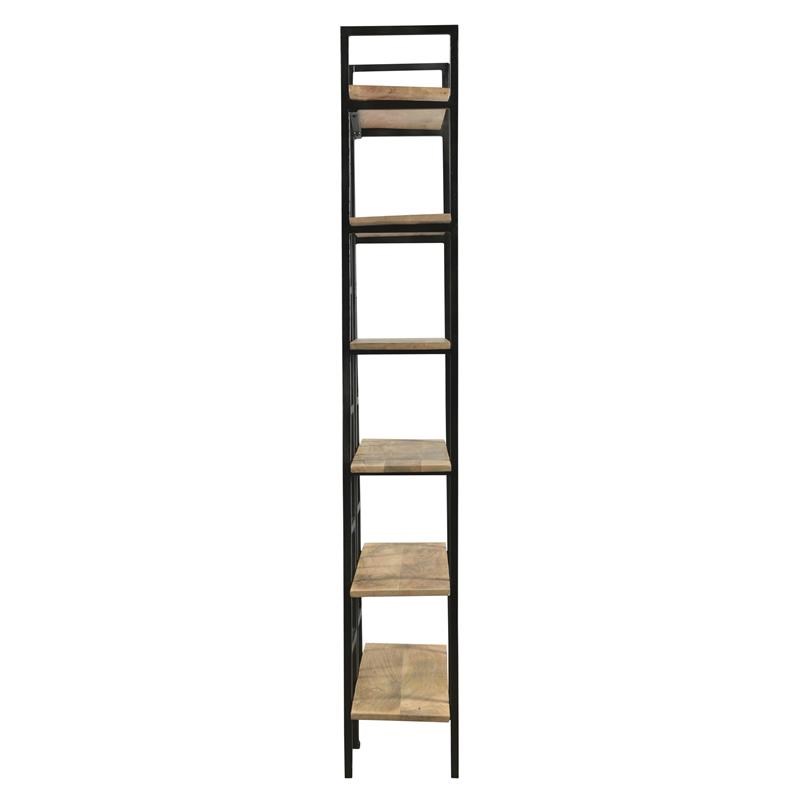 Crestview Collection 6Shelf Metal Narrow Etagere in Black Homesquare