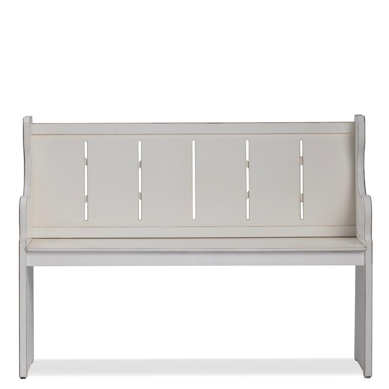 Evolution by Crestview Collection Savannah  Wood Church Bench in White