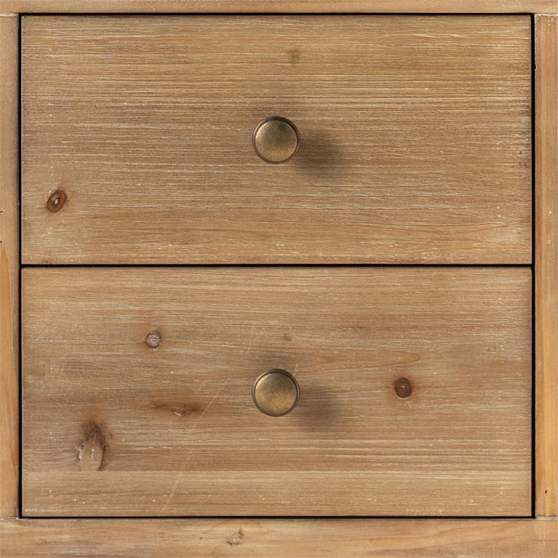 Evolution by Crestview Collection Liessa Wood Bench W/ 2 drawers in Brown