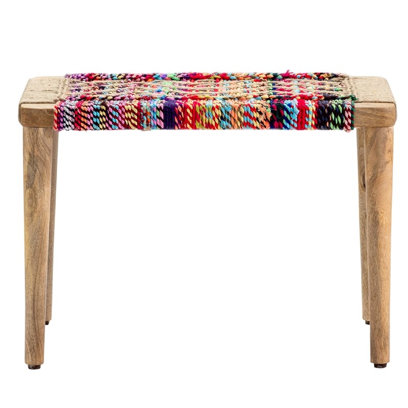 Evolution by Crestview Collection Betsy Wood Woven Bench in Brown