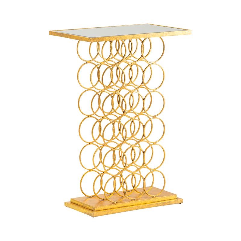 gold tabletop wine rack