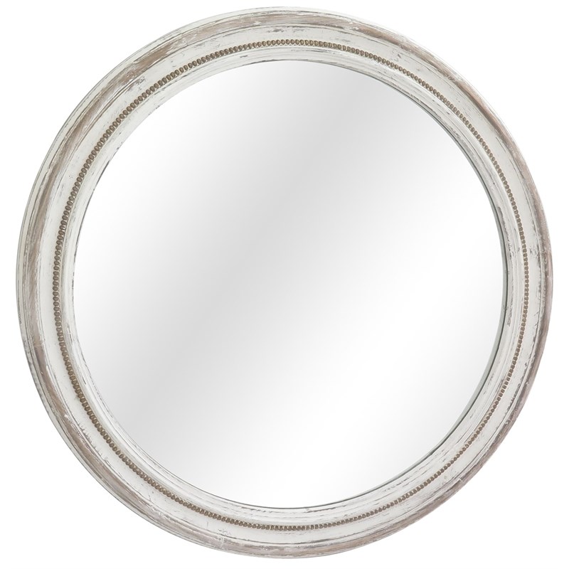 Laughlin Wall Mirror with Wood Gray Wash Frame