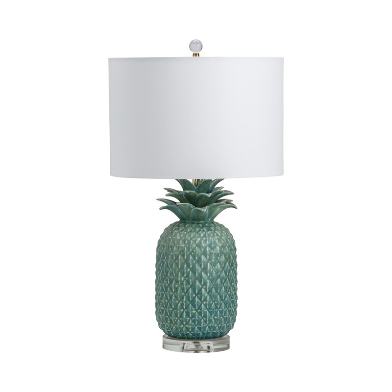 Crestview Collection Savoy Pineapple Table Lamp Ceramic Blue