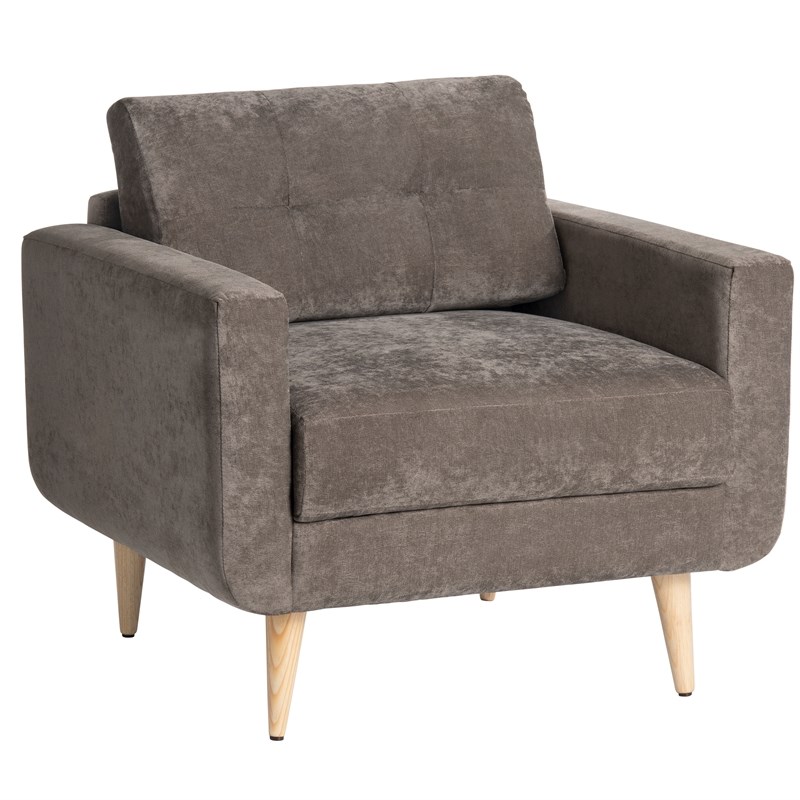 Evolution by Crestview Klaus Hudson Gris Fabric Armchair in Gray