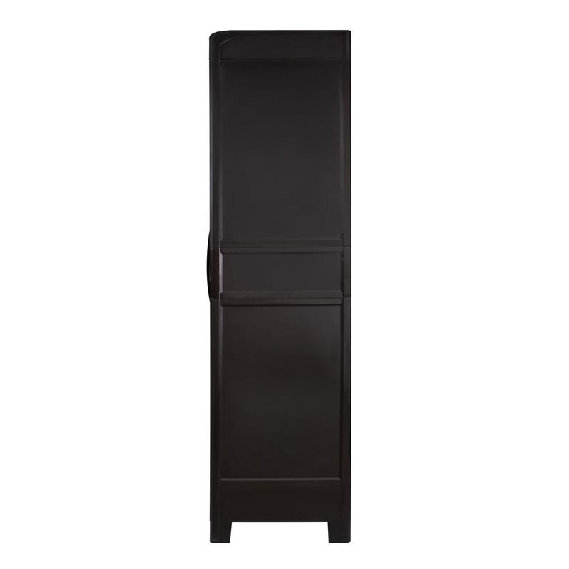 MQ Eclypse 3-Shelf Plastic Armoire Cabinet in Espresso