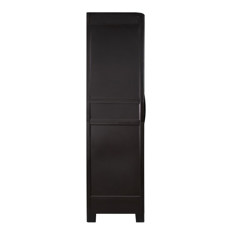 MQ Eclypse 3-Shelf Plastic Armoire Cabinet in Espresso