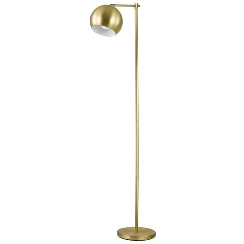 Stonecroft Furniture Industrial Floor Lamp with Dome Shade in Gold