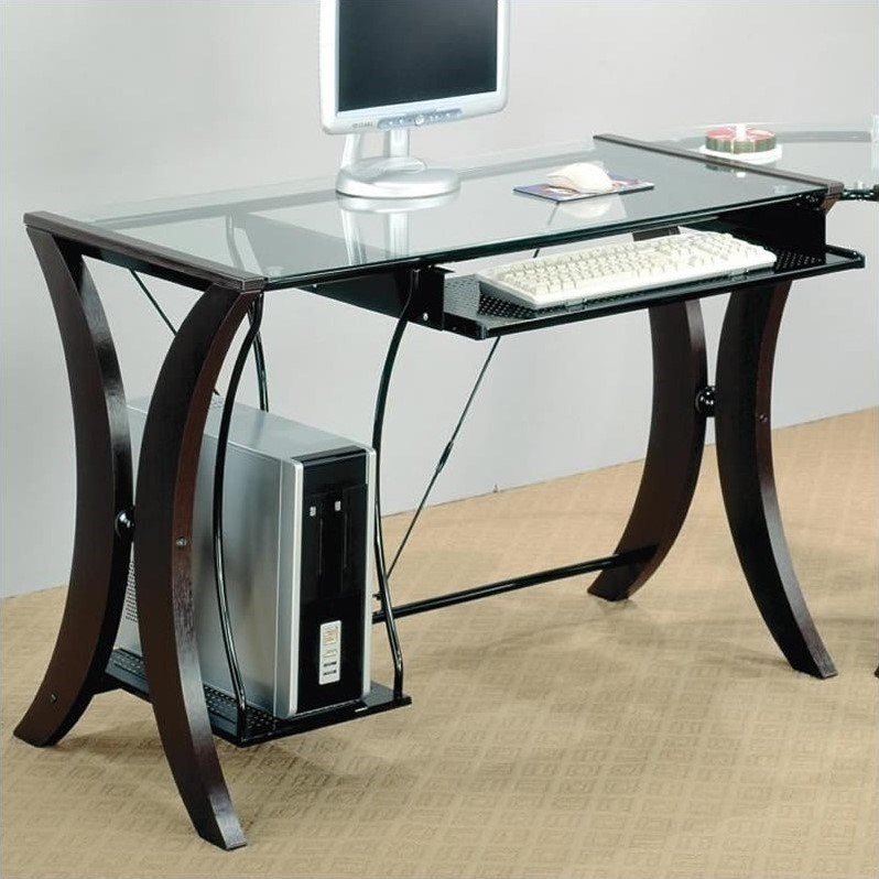 Stonecroft Furniture L-Shape Computer Desk Unit in Cappuccino