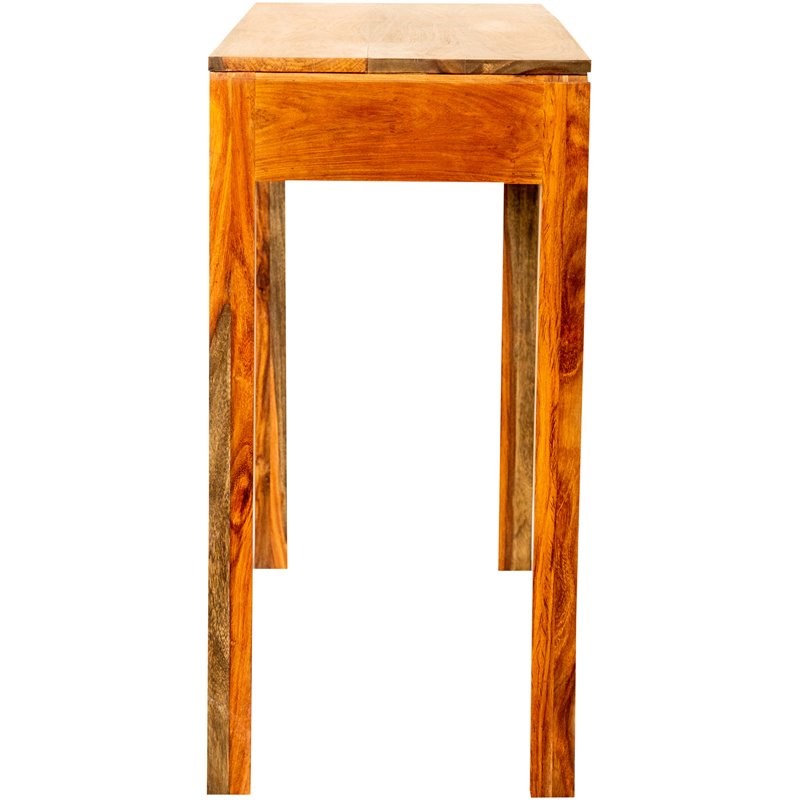 Stonecroft Furniture Rectangular 2 Drawer Console Table in Warm Chestnut