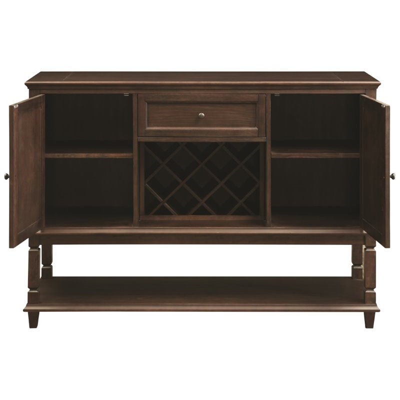 Stonecroft Furniture Comtemporary Wood Server in Rustic Espresso