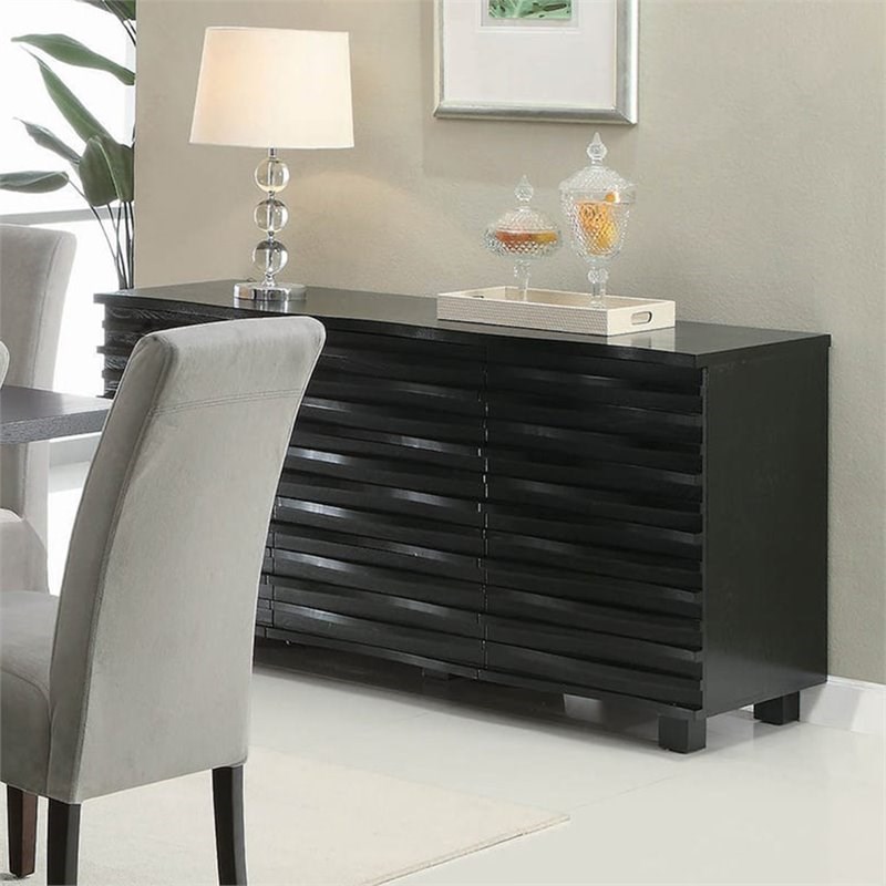 Stonecroft Furniture Contemporary Wood Server in Black