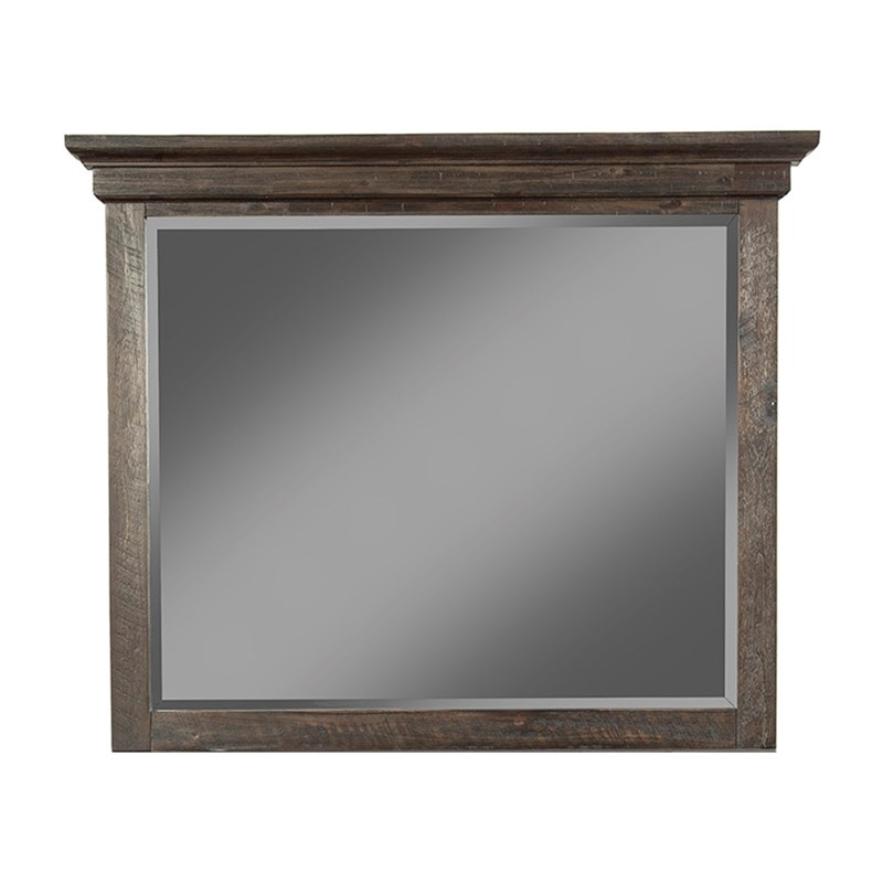 Alpine Furniture Newberry Mirror in Salvaged Gray