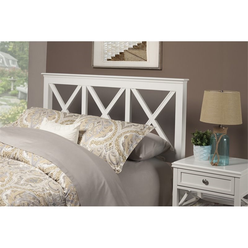Alpine Furniture Potter Full Size Wood Headboard Only in White Homesquare