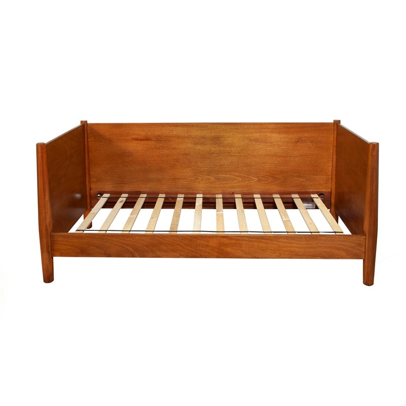 Alpine Furniture Flynn Mid Century Modern Twin Size Day Bed in Acorn