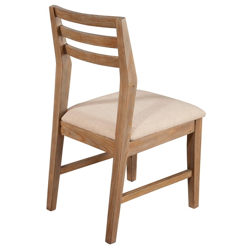 Alpine Furniture Aiden Set of 2 Dining Side Chairs in Weathered Natural (Brown)