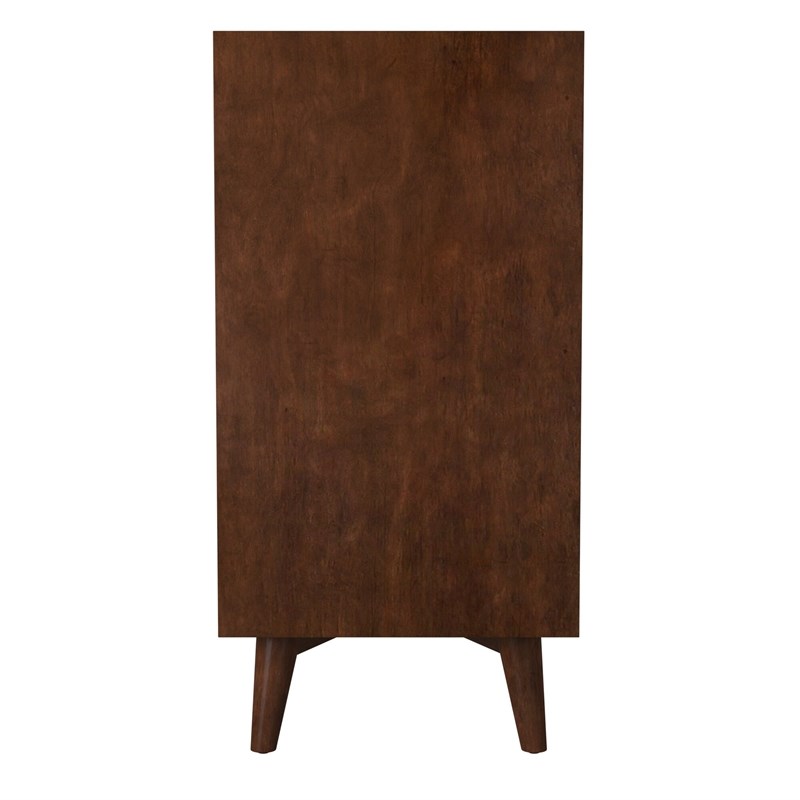 Alpine Furniture Flynn Mid Century Wood 3 Drawer Accent Chest in Walnut (Brown)