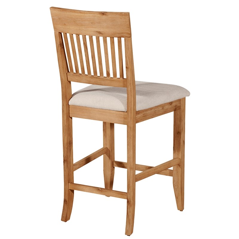 Alpine Furniture Aspen Set of 2 Pub Dining Chairs in Antique Natural (Brown)