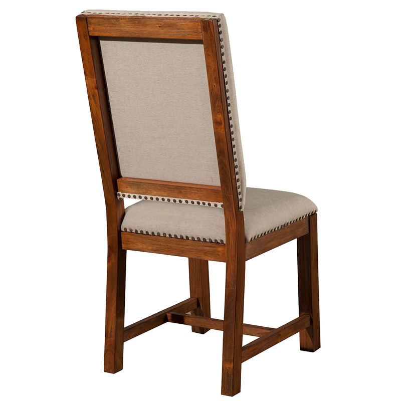 Alpine Furniture Shasta Upholstered Side Chairs in Salvaged Natural (Brown)