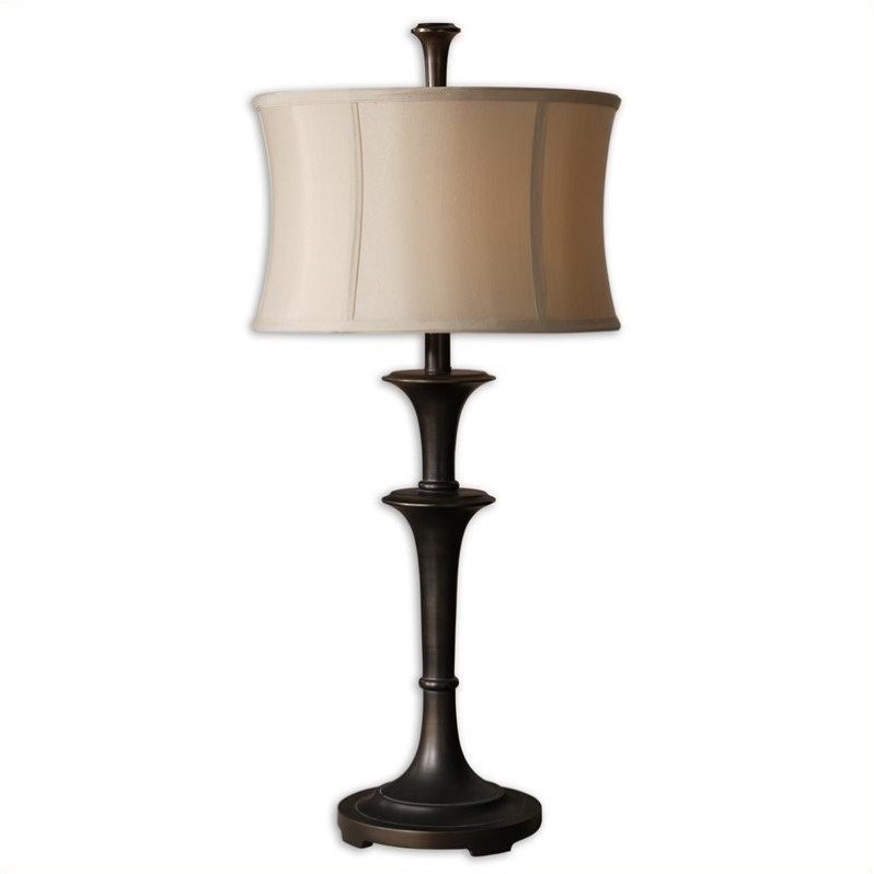 Allora 1-Light Poly and Metal Table Lamp in Oil Rubbed Bronze
