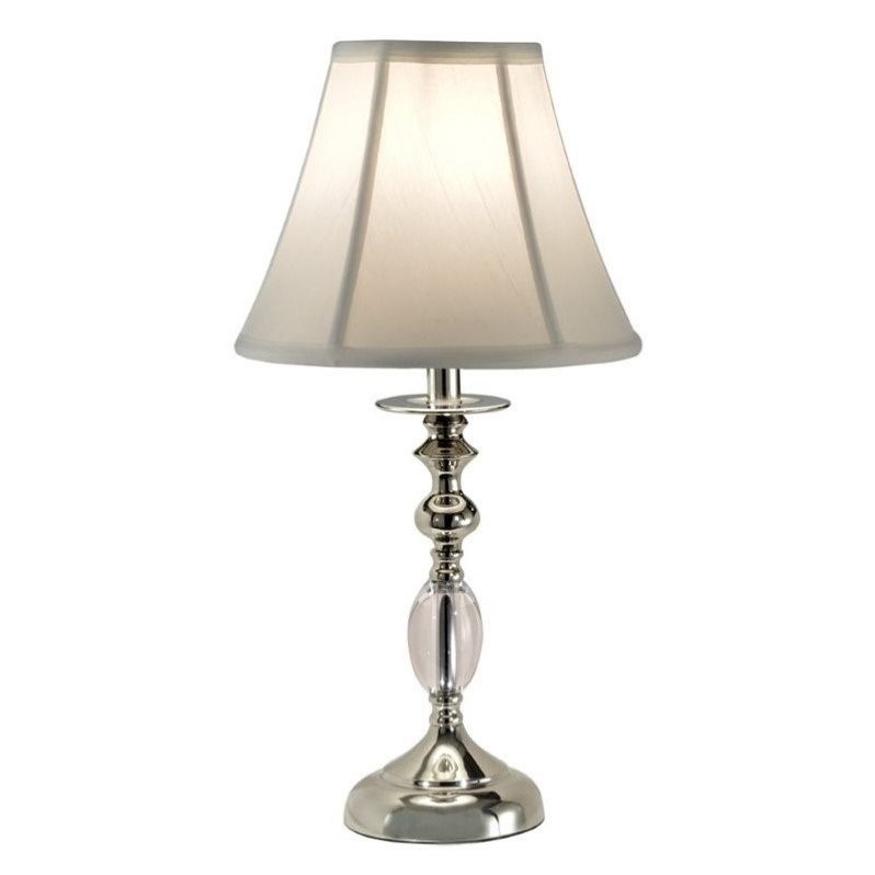 Allora Crystal Table Lamp in Polished Nickel