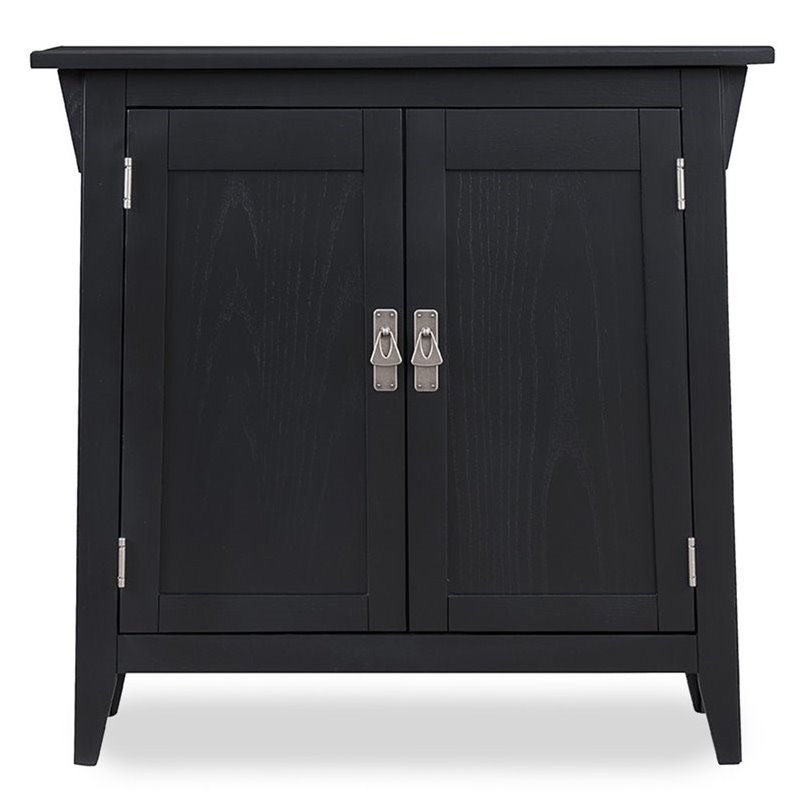 Allora Solid Wood Entryway Storage in Slate Black Homesquare