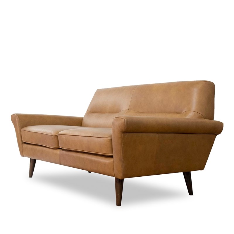 Allora Mid Century Modern Leather Sofa, How To Clean Italian Leather Couch