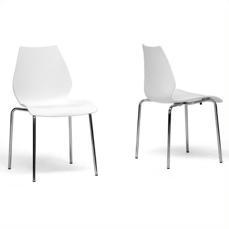 Allora Dining Chair in White (Set of 2)