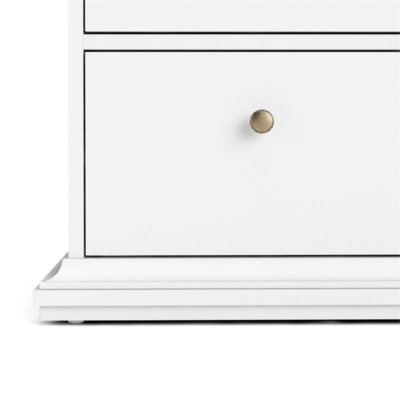Allora Contemporary  4 Drawer Chest in White