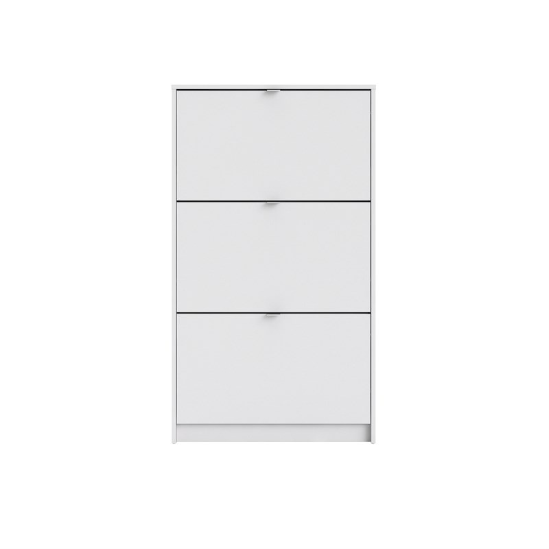 Allora 3 Drawer Engineered Wood Shoe Cabinet in White