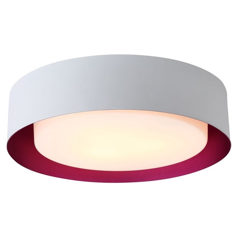 Bromi Design Lynch Metal Flush Mount Ceiling Light in White and Purple