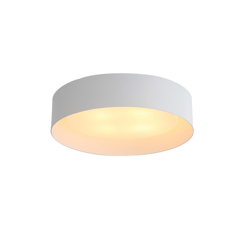 Bromi Design Lynch Metal Flush Mount Ceiling Light In White And Gray ...